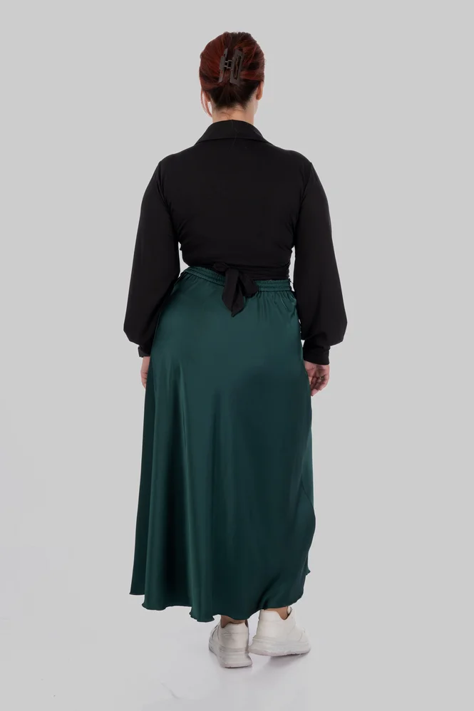 women's plus size silk midi skirt — photo 4 (665x998)