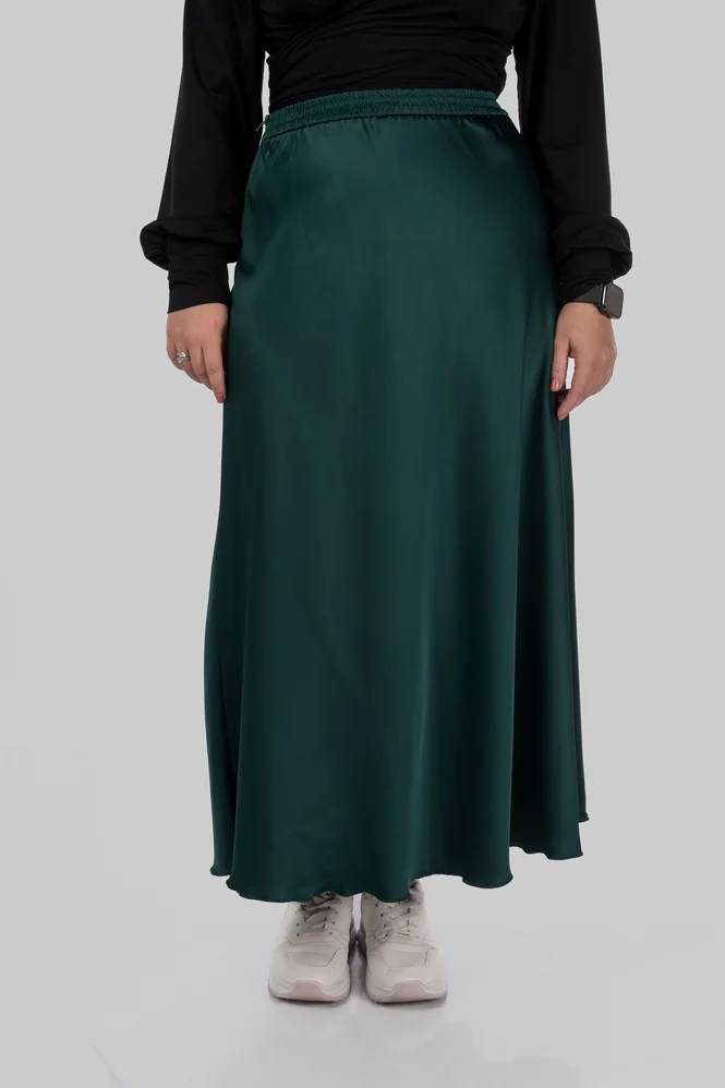 women's plus size silk midi skirt — photo 7 (665x998)