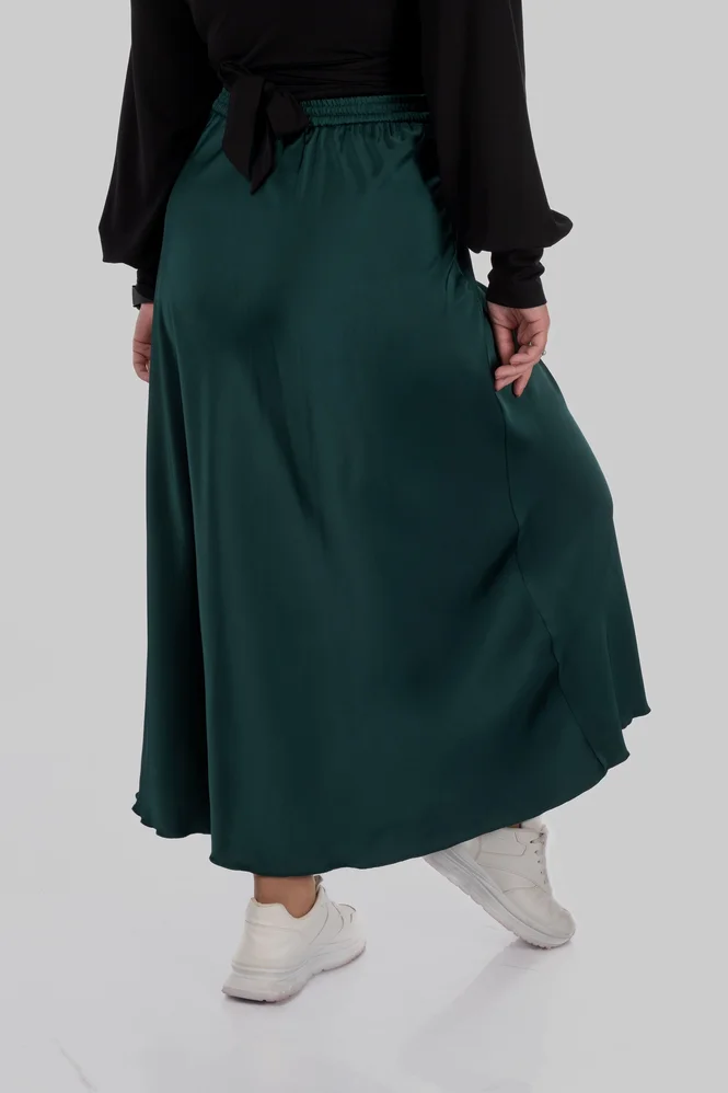 women's plus size silk midi skirt — photo 9 (665x998)