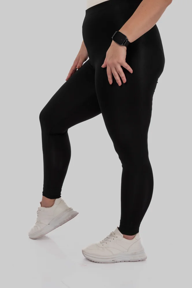 Легінси з матового біфлексу з ефектом утяжки SmoothFlex (чорний) — фото 4 (665x998)