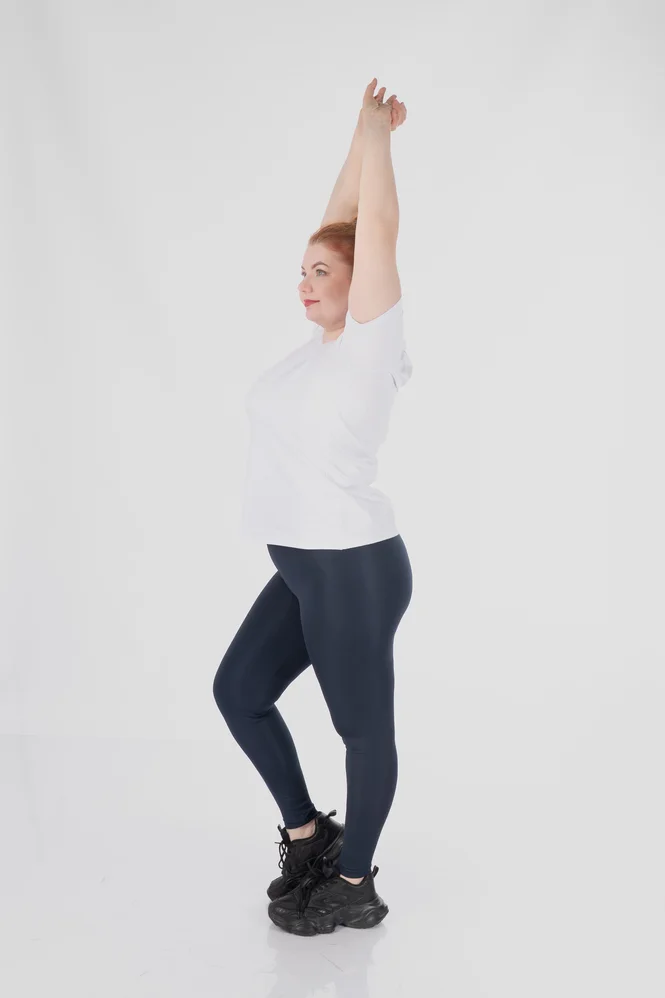 Легінси з матового біфлексу з ефектом утяжки SmoothFlex (темно-синій) — фото 3 (665x998)