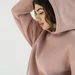 Жіночий спортивний костюм тринитка з начосом UrbanFlow (Пудра) — фото 2 (75x75)