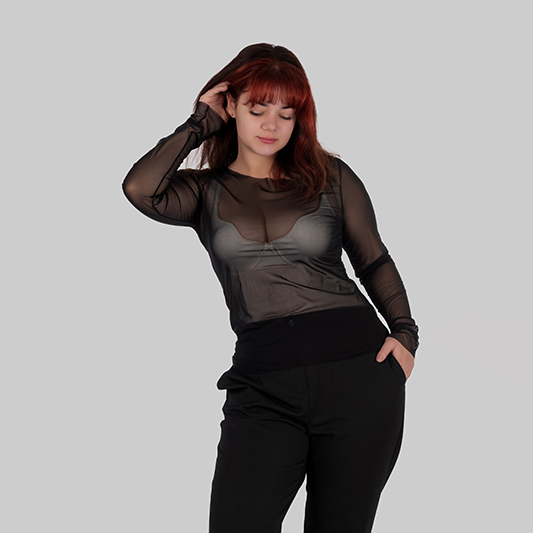 Лонгслів із сітки NAMI (Чорний)