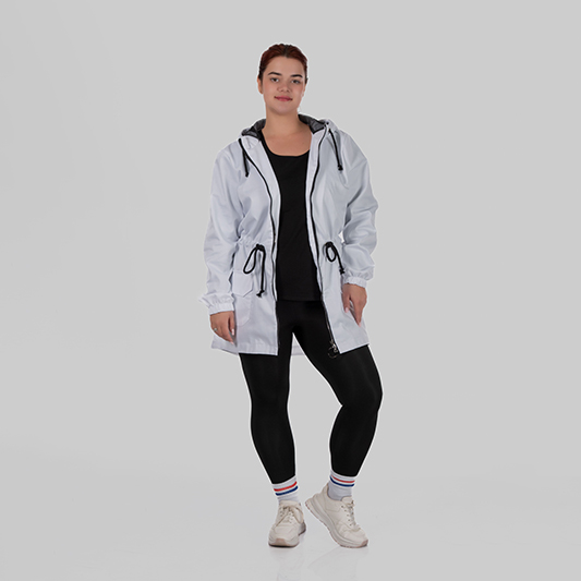 Жіноча вітровка з бавовни з утяжкою на талії AIRFLEX (Білий)