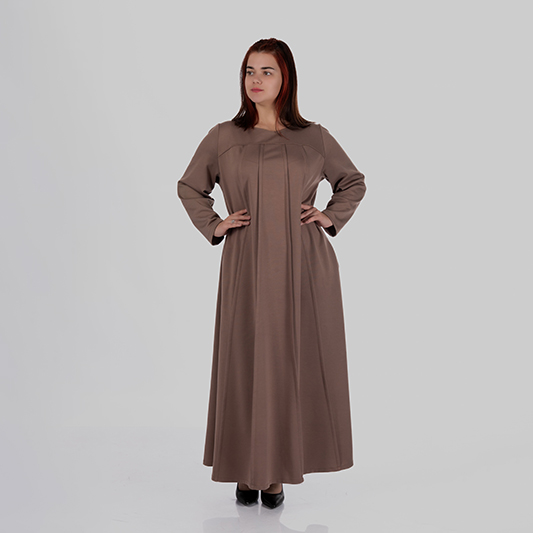 Вільна сукня максі А-силуету з віскози IREN (Какао)