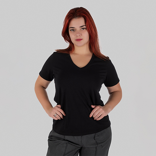 Жіноча футболка FreeVibe V (Чорний)