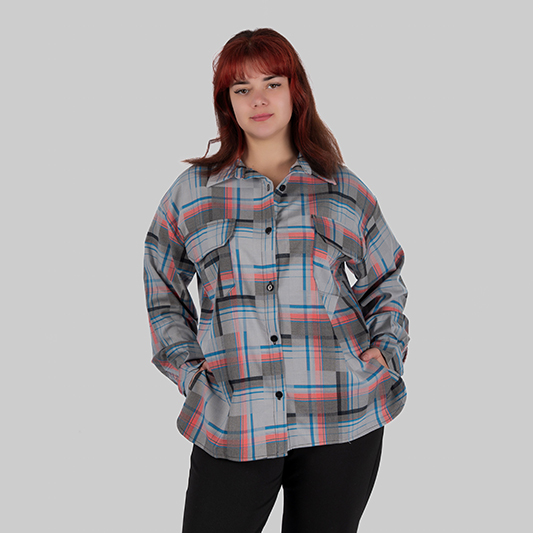 Жіноча сорочка CasualGrid (Сіро-блакитний)