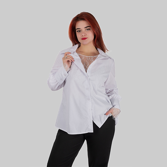 Бавовняна сорочка з попліну CLIO (Білий)