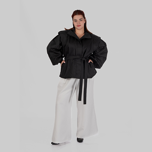 Тренч утеплений CityVolume (Чорний)